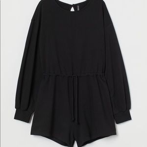H&M long sleeve black romper